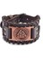 C Yeni Trendy Odin Üçgen Viking Rune Bilezik Erkek Moda Metal Deri Dokuma Aksesuarları Muska Takı Parti Hediye (Yurt Dışından) 1