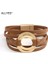 Gri Allyes Boho Hakiki Deri Bilezikler Kadınlar Için Moda Yuvarlak Içi Boş Daire Charm Wrap Bilezik Bileklik Kadın Mücevheratı Hediyeler (Yurt Dışından) 2