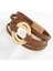 Gri Allyes Boho Hakiki Deri Bilezikler Kadınlar Için Moda Yuvarlak Içi Boş Daire Charm Wrap Bilezik Bileklik Kadın Mücevheratı Hediyeler (Yurt Dışından) 4