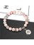 23CM Tarzı Florit El Yapımı Doğal Taş Lotus Ohm Buda Boncuk Bilezik Pembe Zebra Taş Lotus Charm Bilezik Kadın Erkek Yoga Takı Hediyeler Için (Yurt Dışından) 2