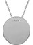Gümüş Yuvarlak Plaka Kolye 1
