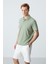 Açık Yeşil Basic Göğüs Logolu Standart Kalıp Triko Polo Yaka Erkek T-Shirt - 87768 1