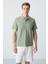 Açık Yeşil Basic Göğüs Logolu Standart Kalıp Triko Polo Yaka Erkek T-Shirt - 87768 4