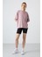Gül Kurusu Penye Modal Yumuşak Tuşeli Oversize Fit Basic Kadın T-Shirt- 97285 2