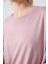Gül Kurusu Penye Modal Yumuşak Tuşeli Oversize Fit Basic Kadın T-Shirt- 97285 3