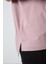 Gül Kurusu Penye Modal Yumuşak Tuşeli Oversize Fit Basic Kadın T-Shirt- 97285 5
