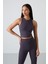 Antrasit Yüksek Bel Kapri-Crop Atlet Slim Fit Kadın Tayt Takım - 95284 2