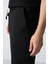Siyah Pamuklu Kalın Yumuşak Dokulu Oversize Fit Basic Erkek Eşofman Takım - 85261 5