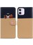 Iphone 12 Için Kılıf Mini Deri Kılıf Kapak Çevirin Cüzdan Darbeye Basit (Yurt Dışından) 1