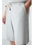 Taş Pamuklu Kalın Yumuşak Dokulu Oversize Fit Basic Erkek Şort Takım - 85257 3