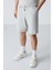 Taş Pamuklu Kalın Yumuşak Dokulu Oversize Fit Basic Erkek Şort Takım - 85257 4