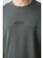 Haki Pamuklu Kalın Yumuşak Dokulu Oversize Fit Basic Erkek Şort Takım - 85259 5