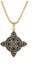 AL19040-ALTIN Vintage Bronz Steampunk Kuvars Cep Saati Hollow Karayip Korsanları Kafatası H Kemer Zincir Kolye Erkek Kolye (Yurt Dışından) 1