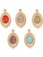 B3 Paslanmaz Çelik 18KGOLD Gözyaşı Oval Charms Doğal Taş Kolye Kadınlar Için Kolye Takı Yapımı Bulguları (Yurt Dışından) 3