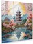 Asya Elegance Cam Baskı - Asya, Modern Sanat, Muhteşem Pagoda, Cam Sanatı, 30X30 1