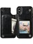 Kart Tutucu Kickstand Çift Manyetik ile IPhone Xs Max Için Cüzdan Kılıf (Yurt Dışından) 5