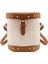 Kadın Hasır Kova Çanta Perçin Crossbody Yaz Seyahat Omuz Çantası Kahverengi (Yurt Dışından) 1
