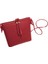 Moda Kadın Omuz Çantası Pu Deri Kadın Çanta Katı Tote Crossbody Çanta Messenger Çanta (Kırmızı) (Yurt Dışından) 1