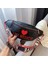 Katı Renk Aşk Kalp Dekor Kadın Pu Deri Crossbody Omuzdan Askili Çanta Göğüs Çanta Moda Bayanlar Fanny Paketi Kemer Siyah (Yurt Dışından) 5