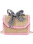 Kadın Şerit Hasır Çanta Kadın Yaz Rattan Çanta Ins Popüler Bayan Rahat Debriyaj Seyahat El Yapımı Örme Crossbody Pembe (Yurt Dışından) 1