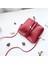 Kadın Çanta Çanta Pu Deri Kadın Moda Püskül Messenger Mini Cep Cüzdan Kırmızı Şarap (Yurt Dışından) 2