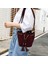 Kadın Süet Omuz Çantaları Püskül Kova Kız Çocuk Crossbody Kadın Çantası(Kırmızı) (Yurt Dışından) 3