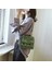 Damalı Desen Kadın Omuz Çantası Moda Pu Deri Lüks Retro Zincir Messenger Rahat Çanta Yeşil (Yurt Dışından) 2