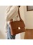Pu Deri Kadın Messenger Çanta Moda Lüks Basit Omuz Retro Çanta Küçük Kare Kahverengi (Yurt Dışından) 2