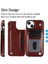 IPhone 15 Için Cüzdan Durumda Artı Kart Yuvaları Kickstand Çift Manyetik Toka (Yurt Dışından) 5