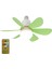 E27 Salyangoz Ağız Fan Lambası 520X185MM 40W Matcha Yeşil Tabansız Uzaktan Kumanda (Yurt Dışından) 1