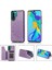 Huawei P30 Desen Çiçek Çift Düğmeler Için Kart Tutucu Kılıf ile Cüzdan (Yurt Dışından) 2