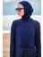Likralı Lacivert Tam Kapalı Tesettür Mayo M2462 3