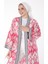 Düz Orta Kadın Fuşya Desenli Kimono - 13231 1