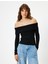 Triko Omzu Açık Kazak Kat Detaylı Fitilli Uzun Kollu 3