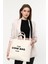 Bej The İcone Bag Bag Paris Işlemeli Tote Kadın Kol Çantası ve Omuz Çantası 1