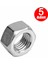 M18 Somun Dın 934 Beyaz Galvanizli Somun - 5 Adet 1