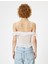 Omuzları Açık Fırfırlı Bluz Crop Ince Askılı 4