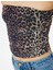 Leopar Desenli Crop Üst Tül Drapeli 5