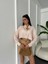 Oranj Keten Neon Çizgili Crop Gömlek 25417 1
