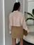 Oranj Keten Neon Çizgili Crop Gömlek 25417 5