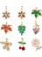 VC068X3 3 Adetlot Trendy Ayçiçeği Üzüm Kiraz Zirkon Kolye Çapraz Su Damlası Akçaağaç Yaprağı Bakır Cz Charms Dıy Takı Kolye Kolye (Yurt Dışından) 2