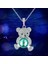 N101212 Kişilik Sevimli Ayı Kolye Yuvarlak Kolye Bebek Kız Kore Moda Kawaii Ayı Kolye Hediye Takı Için Uygun (Yurt Dışından) 4