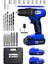 Alman Blue Dark Seri 58V 12AH 27PCS Set Çift Akülü Darbeli Delme Vidalama Matkap 1