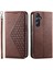 Samsung Galaxy M54 Cüzdan Için Flip Case El Kayışı Standı Günlük Kullanım Eşkenar Dörtgen (Yurt Dışından) 1