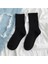 Düz Siyah Kolej Çorap Cotton 6 Çift 3