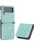 Samsung Galaxy Z Flip4 Için Filp Durumda Kart Tutucu Kickstand Bilek Kayışı Pu (Yurt Dışından) 1