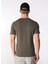 Slim Fit Önü Baskı Yazılı O Yaka Pamuklu Erkek Tişört 232LCM242041 Nero 5