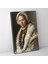 Johannes Vermeer Wall Art - Woman In Fur Coat 30X50 cm 1