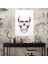 Minimalist Sugar Skull Glass Print - Los Muertos, Understated Design, Clean White Background, Glass Print, 25X35 2