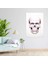 Minimalist Sugar Skull Glass Print - Los Muertos, Understated Design, Clean White Background, Glass Print, 30X45 2